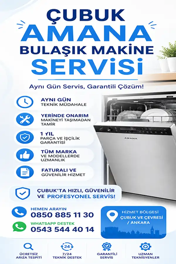 Çubuk Amana Bulaşık Makine Servisi