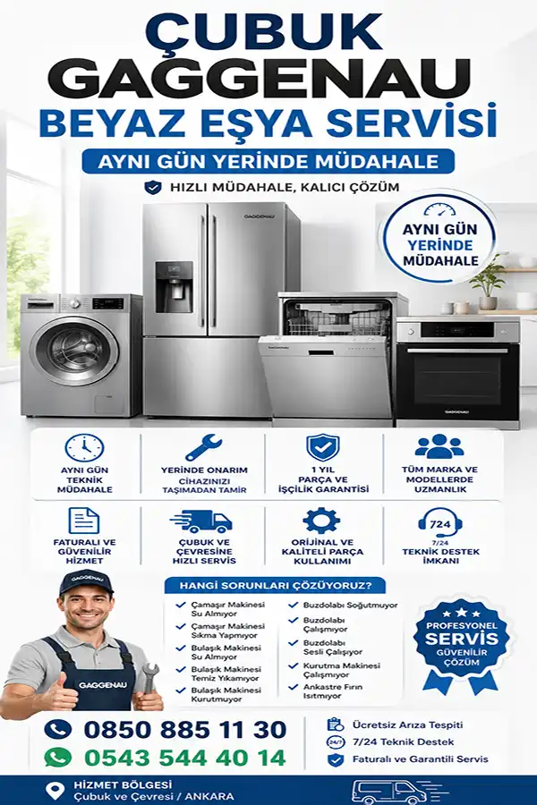 Çubuk Gaggenau Çamaşır Makine Servisi