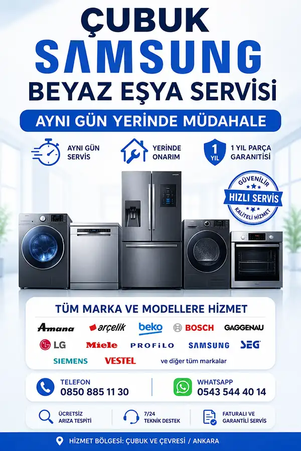 Çubuk Samsung Beyaz Eşya Servisi