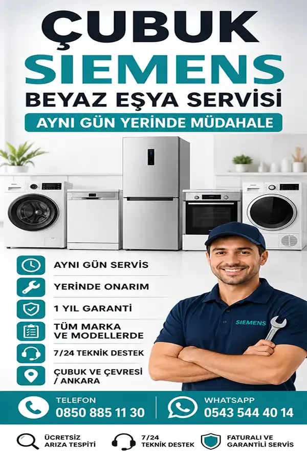 Çubuk Siemens Çamaşır Makine Servisi